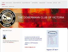 Tablet Screenshot of dobermannclubvictoria.com.au